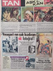 Tan Gazetesi - 11 Aralık 1984- Zeynep Özal- İnci Bayram- Margareth Thatcher- Seher Şeniz- Horst Schwanın- Bill Foyle- Hüner Coşkuner- Ali Uras- Neriman Taştan