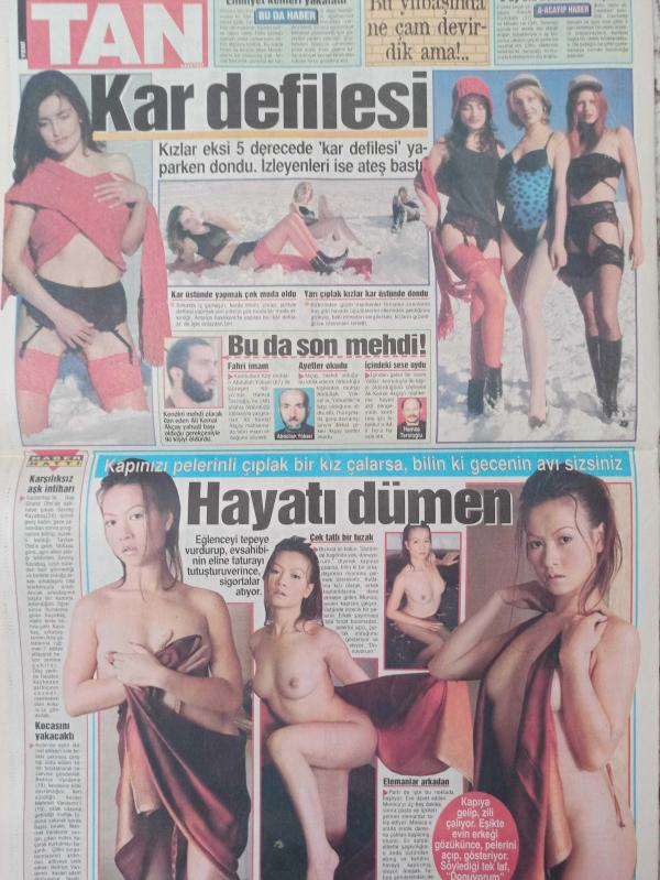 Tan Gazetesi 1 3 Ocak 2004 Adem Korkmaz Hülya Avşar Salih  