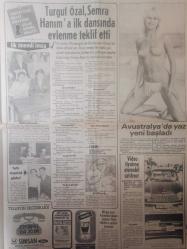Tan Gazetesi - 15 Kasım 1983 - Turgut Özal - Serpil Barlas - Jack Scallia - Nick Corsello - Yasemin Kutsi - Hakan Özdağtekin - Semra Özal - Şerif Soydan -