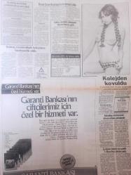 Tan Gazetesi - 1 Aralık 1983 - Nazan Şoray - Şakir İltürk - Fikret Semizoğlu - Gönül Yazar - Linda Gray - Neşe Aksoy- Osman Öndeş - Cemal Öner -