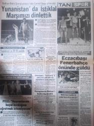 Tan Gazetesi - 1 Aralık 1983 - Nazan Şoray - Şakir İltürk - Fikret Semizoğlu - Gönül Yazar - Linda Gray - Neşe Aksoy- Osman Öndeş - Cemal Öner -