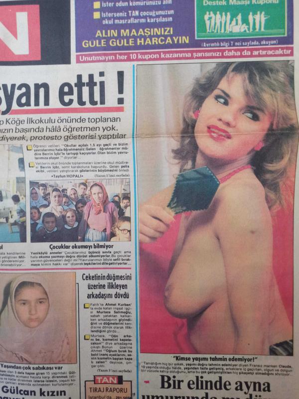 Tan Gazetesi 18 Kasım 1985 Türkan Şoray Cengiz Özer Nilgün  