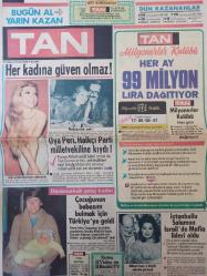 Tan Gazetesi - 6 Ocak 1984 - Bülent Ersoy - Kemal Arıkan - Harry Sasunyan - Brooke Shields - Meral Sima - Ursula Andress - Osman Öndeş - Peter Cooper -
