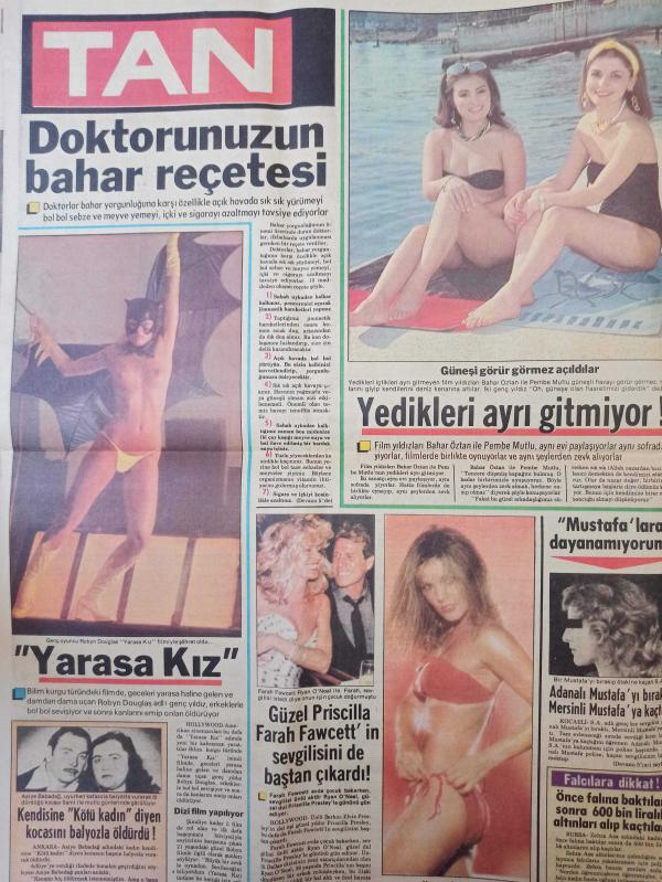 Tan Gazetesi 10 Nisan 1985 Berrin Tuncel Turgut Özal Fevzi  