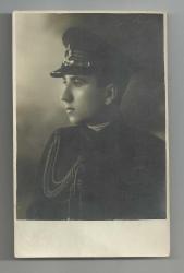 ARKASI OSMANLICA YAZILI VE KAŞELİ ASKERİ OKUL TALEBESİ ORİJİNAL FOTOĞRAF...