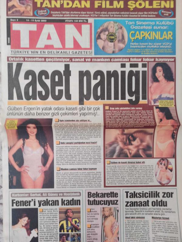 Tan Gazetesi 14 15 Eylül 2003 Gülben Ergen Serhat Akın dansöz  