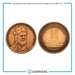 NİZAMİ GENCEVİNİN DOĞUMU 880.YILI  BRONZ (SERTİFİKALIDIR)