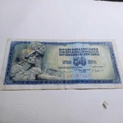 PR105----KAĞIT PARA YUGOSLAVYA 50 DİNAR