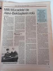 Cumhuriyet Hacı Bektaş Veli Gazetesi - 16 Ağustos 2004 - Fazıl Hüsnü Dağlarca- Benim Kabem İnsandır - Uygarlığın Beşiği Pir Müzesi - Mihman Evi - Çilehane - Milli Mücadelede Alevi Bektaşilerin Rolü