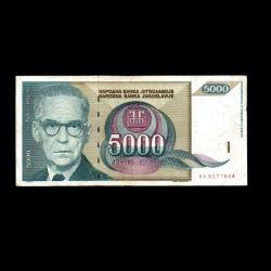 YUGOSLAVYA (1992) - 5.000 Dinar (ÇT 7,0/10) 