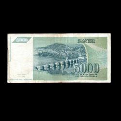 YUGOSLAVYA (1992) - 5.000 Dinar (ÇT 7,0/10) 