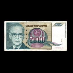YUGOSLAVYA (1992) - 5.000 Dinar (ÇT 7,0/10) 