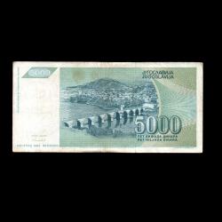 YUGOSLAVYA (1992) - 5.000 Dinar (ÇT 7,0/10) 