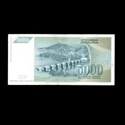 YUGOSLAVYA (1992) - 5.000 Dinar (ÇT 7,0/10) 