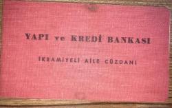 Yapı ve Kredi Bankası İkramiyeli Aile Cüzdanı 1961