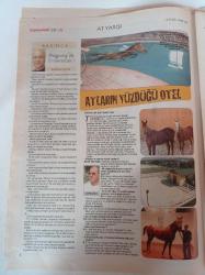 Cumhuriyet Spor Gazetesi - 9 Eylül 2008 - Semih Şentürk Fotoğrafı - Atlar Havuzda - Suni Çimde Suni Futbol - Kemal Aslan Fenerbahçe'den Körfez'e- Tekvandonun Pekin Kraliçesi Azize Tanrıkulu