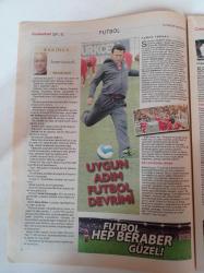 Cumhuriyet Spor Gazetesi - 16 Aralık 2008 - Tuncay Şanlı Ada'yı Sallıyor - UEFA'da Kadıköy Yolu Çok Uzun - Sivas'ta Futbol Devrimi - Bülent Uygun -Kaya Peker Avrupa'yı Hatırladık - Voleybol Liginin Değeri