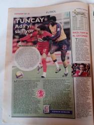 Cumhuriyet Spor Gazetesi - 16 Aralık 2008 - Tuncay Şanlı Ada'yı Sallıyor - UEFA'da Kadıköy Yolu Çok Uzun - Sivas'ta Futbol Devrimi - Bülent Uygun -Kaya Peker Avrupa'yı Hatırladık - Voleybol Liginin Değeri
