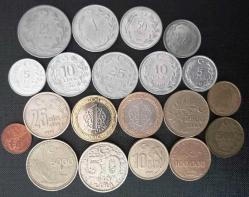 MADENİ PARA (BİRBİRİNDEN FARKLI 20 ADET PARA LOTU KARIŞIK ) (FOTOĞRAFTAKİ ÜRÜN GÖNDERİLECEK) (L-18)