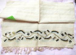 VINTAGE TEXTİL OSMANLI ELİŞİ ALTIN TEL SARMA PEŞKİR TAMAMEN ELDE DOKUMA