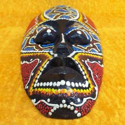 VINTAGE EL YAPIMI AFRİKA MASK BOY 32 cm