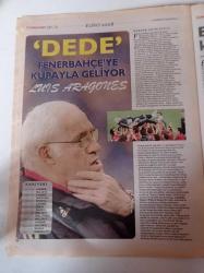 Cumhuriyet Spor Gazetesi - 1 Temmuz 2008 - Dede Luis Aragones Fenerbahçe'ye Kupayla Geliyor - Euro 2008'de Kulube Boşaldı - Avrupa Bizi Hatırladı - Sabri Sarıoğlu - Gökhan Zan - Emre Aşık- Oğuz Çetin - Fatih Terim