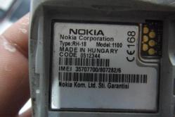 NOKİA  1100        CEP TELEFONU  PARÇA AMACLI DETAYLAR ACIKLAMADA (V1