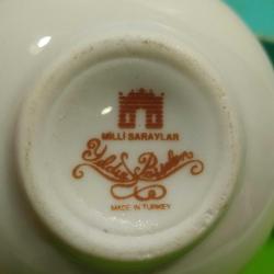 P7---MİLLİ SARAYLAR YILDIZ PORSELEN 1.ORDU KOMUTANLIĞI ANILAR GECESİ 2005  TABAKSIZ TEK KAHVE FİNCANI