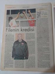 Cumhuriyet Spor Gazetesi -13 Mart 2007 - Halil Akkaş Fotoğrafı - Bülent Korkmaz Savaşçı - Müjdat Yetkiner Röportaj - Ronaldo - Hernan Crespo - Avrupalı Efes'e Ne Oldu