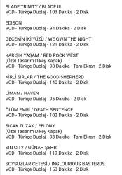 AKSİYON SİNEMASI SETİ (17 FİLM: 6 adet DVD, 11 adet VCD)