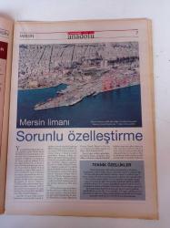 Cumhuriyet Anadolu Mersin Gazetesi - 11 Kasım 2005 - İlaç Gibi Lokum Cezerye - Güney'in Yıldızı Mersin - Liman - Serbest Bölge - Tarım - Ticaret Ve Sanayi - Mut- Yenice Kazanlı