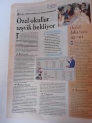 Cumhuriyet Özel Okul Gazetesi - 30 Mayıs 2005 - Özel Okul Seçerken Dikkat - Çocuğunuz İçin En İyi Okul Hangisi - Özel Okullar Teşvik Bekliyor - Akbank Eğitime Destek Veriyor