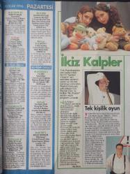 Hürriyet Teleskop Dergisi- 13-19 Ocak 1996- Mustafa Keser- Rauf Tamer- Emel Sayın- Ömer Önder- Erkan Tan- Ben Kingsley- Güler Kazmacı- Yalçın Menteş- Bülent Ortaçgil