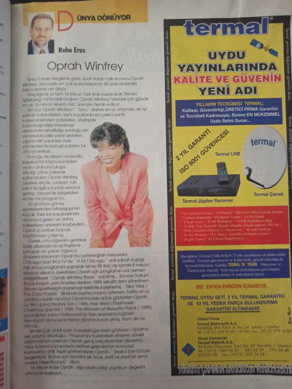 Hürriyet Teleskop Dergisi 9 15 Kasım 1996 Necdet Mahfi Ayral  