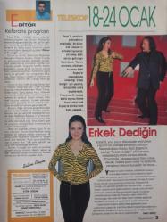 Hürriyet Teleskop Dergisi- 18-24 Ocak 1997- Kenan Baydemir- Halit Ergenç- Hande Ataizi- Hüseyin Üküm- Barbaros Canlı- Kemal Sunal- Halit Akçatepe- Gülman- Ferhan Şensoy
