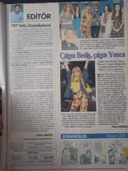 Hürriyet Teleskop Dergisi- 8-14 Haziran 1996- Defne Samyeli- Çılgın Bediş- Yonca Evcimik- Nejat Uygur- Jülide Ateş- Birgül Köseoğlu- Okan Bayülgen- Dean Martin- Özden Övgün