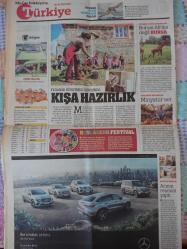 Türkiye Gazetesi,20 Ekim 2015,Merkel,Recep Tayyip Erdoğan,Ankaralı Namık,Ahmet Davutoğlu,Fenerbahçe,Şota,Trabzonspor,Pereira,Aziz Yıldırım,Hamza Hamzaoğlu