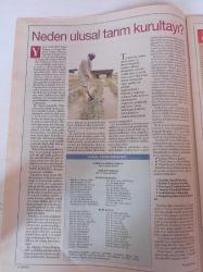 Cumhuriyet Ulusal Tarım Kurultayı Gazetesi-15 Kasım 2006 - Mustafa Kemal Atatürk - Milli Ekonominin Temeli Tarımdır- Neden Ulusal Tarım Kurultayı - Yağlık Ayçiçeği Üretiminde Sorunlar - Türkiye Tarımı Ve Küreselleşme