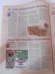 Cumhuriyet Ulusal Tarım Kurultayı Gazetesi-15 Kasım 2006 - Mustafa Kemal Atatürk - Milli Ekonominin Temeli Tarımdır- Neden Ulusal Tarım Kurultayı - Yağlık Ayçiçeği Üretiminde Sorunlar - Türkiye Tarımı Ve Küreselleşme
