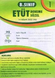 8. Sınıf Etüt Deneme Sözel Nisan + Mayıs 2022 4 Deneme Takım Deneme No: 1, 2, 3, 4