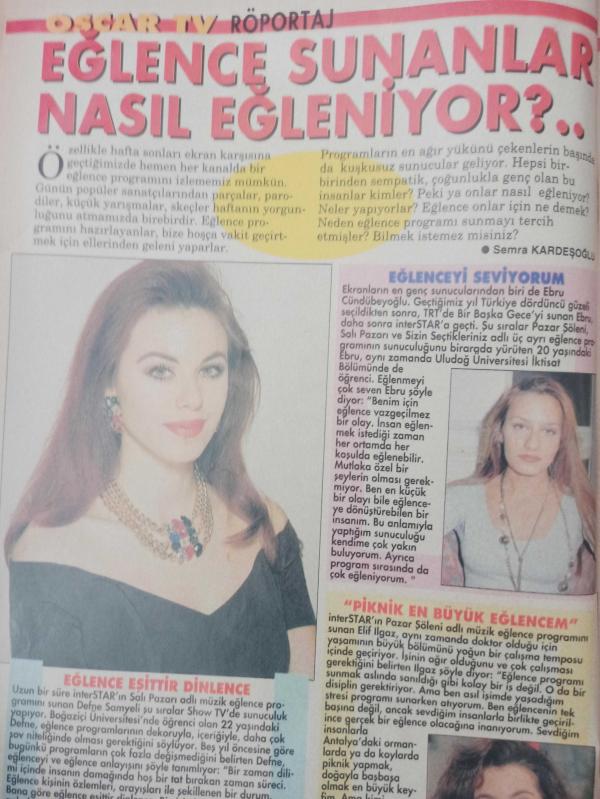 Milliyet Oscar Tv Dergisi 7 13 Mayıs Nesrin İşçi Nil Ünal  