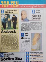 Sabah Tv Film Guide Dergisi - 12-18 Eylül 1992 - Cüneyt Arkın - Uğur Dündar - Tarık Akan - Levent Kırca - Kadir İnanır - Meral Konrat - İbrahim Tatlıses -