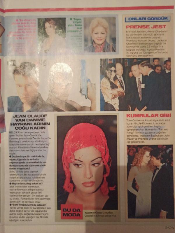 Show Dergisi 16 Ağustos 1992 Derya Arbaş Seks iz bir yaşam basıl  