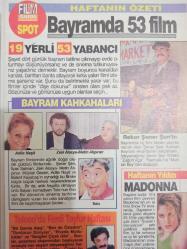 Sabah Tv Film Guide Dergisi - 8-14 Haziran 1992 - Şener Şen - Adile Naşit - Zeki Alasya - Metin Akpınar - Ferdi Tayfur - Madonna - Yıldız Kenter -