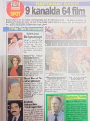 Sabah Tv Film Guide Dergisi - 1-7 Haziran 1992 - Bülent Ersoy - Hülya Koçyiğit - Kemal Sunal - İbrahim Tatlıses - Fatma Girik - Ahu Tuğba - Hülya Avşar -