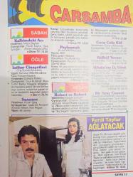 Sabah Tv Film Guide Dergisi - 11-17 Mayıs 1992 - Türkan Şoray - Orhan Gencebay - Oya Aydoğan - Ferdi Tayfur - Tarık Akan - Zeki Alasya - Metin Akpınar -