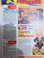 Sabah Tv Film Guide Dergisi - 18-24 Mayıs 1992 - Sophie Marceau - Kemal Sunal - Ayşen Gruda - Türkan Şoray - Şener Şen - Münir Özkul - Necla Nazır -