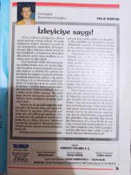 Hürriyet Teleskop Dergisi - 24-30 Eylül 1994 - İpek Gümüşoğlu - İzzet Günay - Kemal Sunal - Nejat Uygur - Cengiz Semercioğlu - Rauf Tamer - Aslı Öyken -