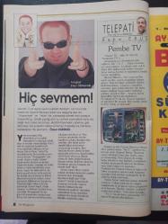 Tv Magazin Dergisi- 3-9 Ekim 1998 - Mehmet Ali Erbil - Yasemin Koşal - Tolga Çevik - Dansöz Asena - Mahsun Kırmızıgül - Alişan - Haluk Bilginer -