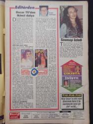 Oscar Tv Dergisi- 3-9 Ağustos 1996 - Ebru Cündübeyoğlu - Melih Gümüşbıçak - Mine Çayıroğlu - Volkan Severcan - Serdem Coşkun - Türkan Şoray -